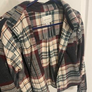American Eagle Cropped Flannel!